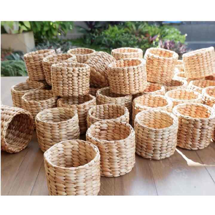 Tempat sendok mini eceng gondok