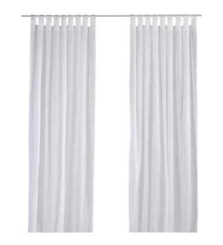 MATILDA, Gorden tipis, 1 pasang, putih, 140x250 cm
