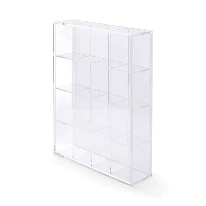 後ろが透けないアクリルコレクションボックス・４×４小間