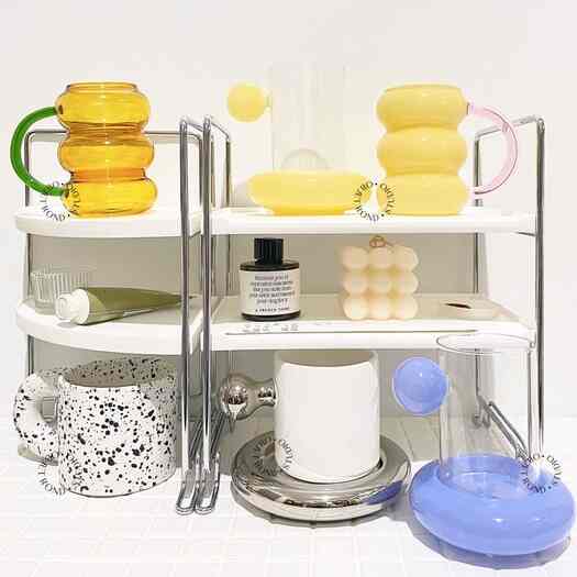 white mini rack 2-tier