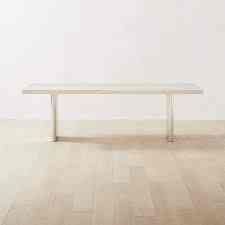 Landscape Live Edge White Washed Wood Dining Table(2options)