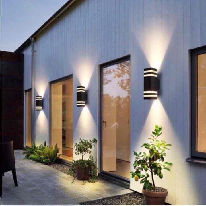 Lampu Dinding, 2 Arah Kotak Alumunium