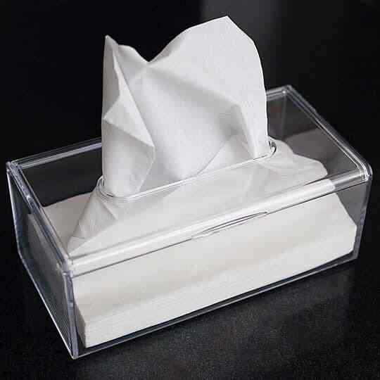 Acrylic tissue box