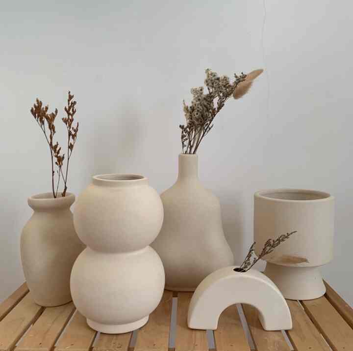 Vas Pot Tanaman Bunga Keramik 