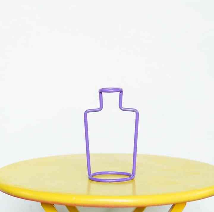 iron flower base purple アイアン フラワーベース