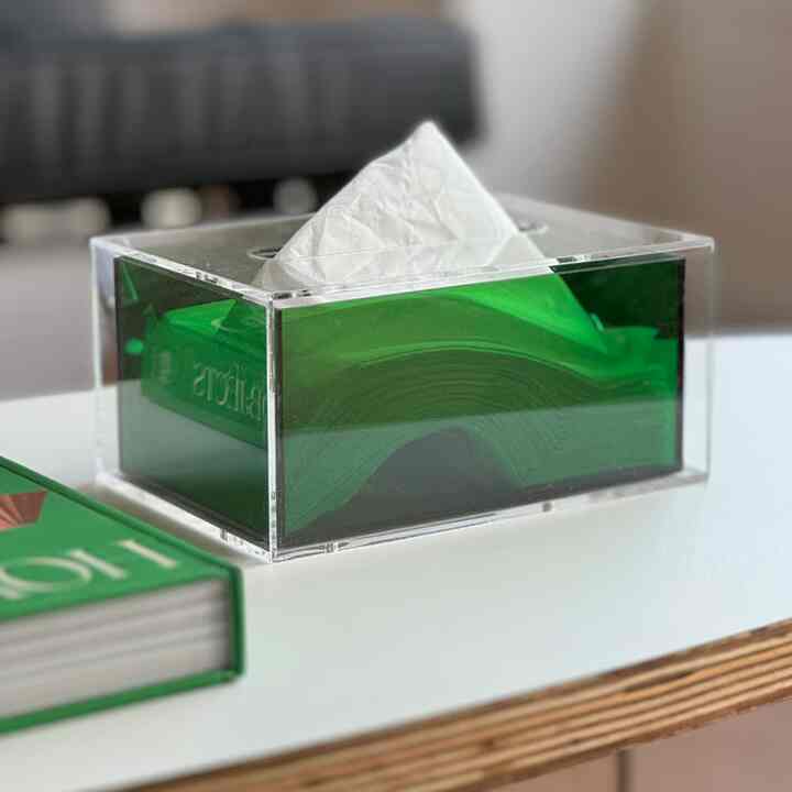 アクリル製 カラーティッシュボックス［3色］