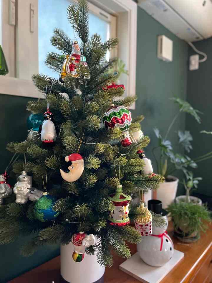 今年は２つクリスマスツリーを出しています。
こちらは息子が好きなものを飾ってみました。
楽しそうにオーナメントを飾る息子、
まだまだかわいいです。

#クリスマス #クリスマスツリー #クリスマスオーナメント #クリスマスデコレーション #クリスマス飾り付け #フライングタイガー 