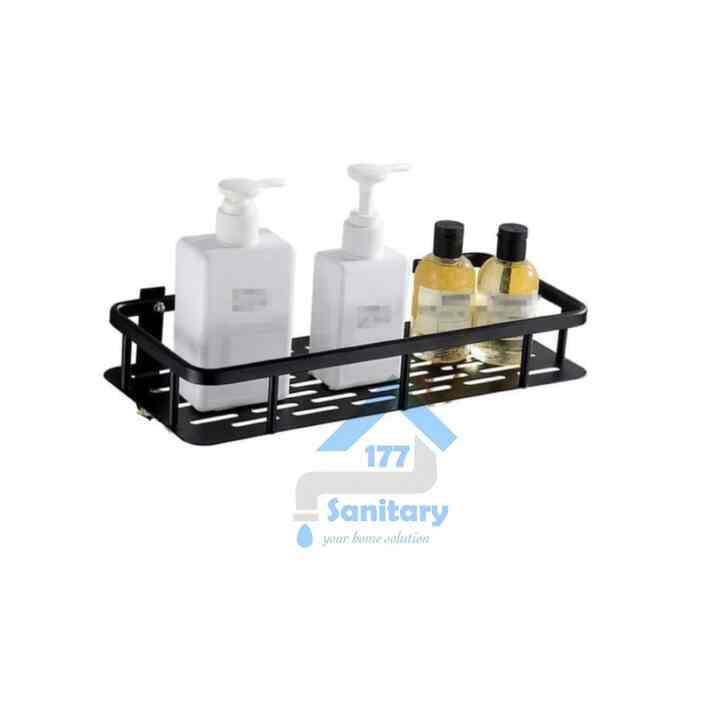 Rak Aluminium Hitam, 30cm