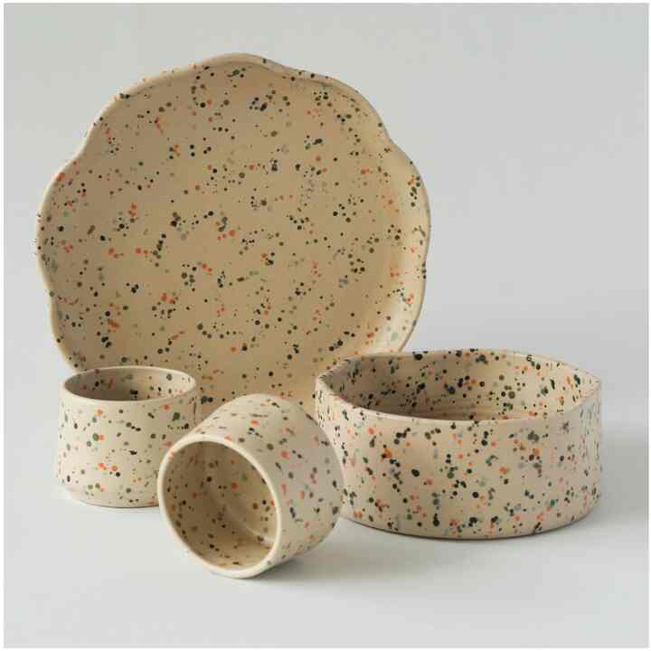 Kaloka Pottery - Set of 4 Wave Multi Cactus