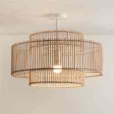 Birdcage Bamboo and Rattan 25" Kids Ceiling Light