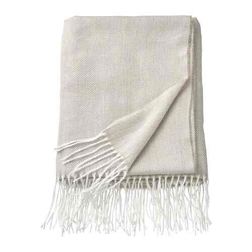 HOLMVI Selimut kecil, abu-abu krem, 120x160 cm