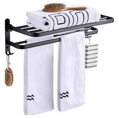 rak handuk gantungan hitam