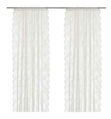 ALVINE SPETS, Vitrase, 1 pasang, putih pudar, 145x250 cm