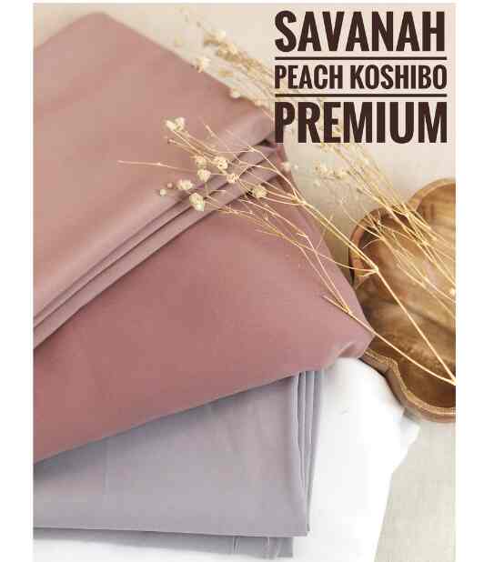 1 meter Kain Peach Koshibo (Wolly Crepe Tebal)