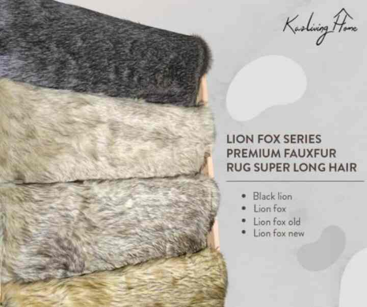 Rug Lion Fox Series - White Lion, 50 x 200cm