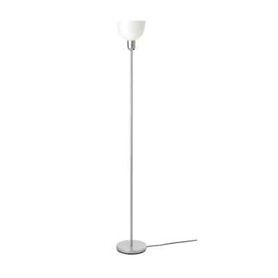 HEKTOGRAM Floor uplighter, silver-colour/white