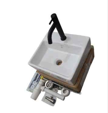 Wastafel keramik kotak