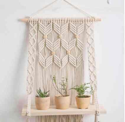 Rak Macrame hiasan dinding