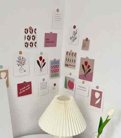 17Pcs FLOWER POSTCARD