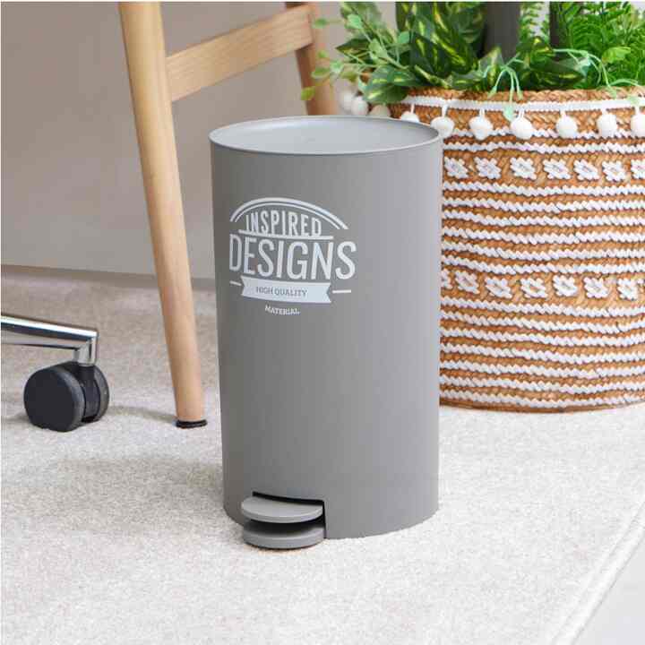 Tempat Sampah 5 Ltr Pedal - Abu-Abu