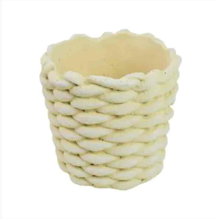 Pot Tanaman Cement Xy58 16x16x13.5 Cm- Putih