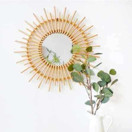 Cermin Hias Rotan - Matahari