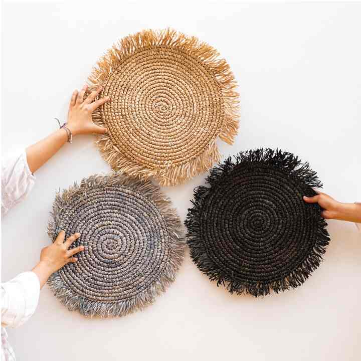 Dekayu Placemate Anyam Rumbai