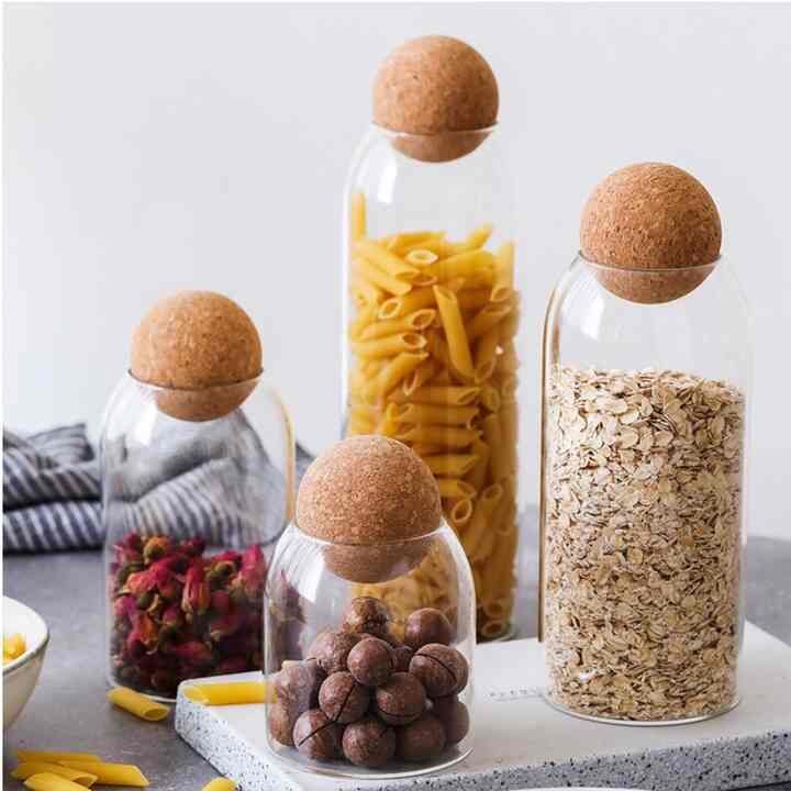 Toples kaca tutup gabus