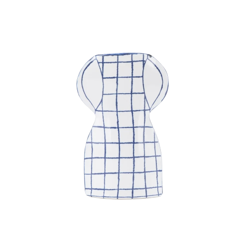 チェックのかびん