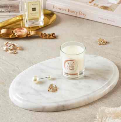 GAIA Oval Marble Tray