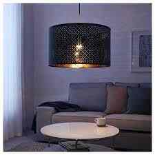 NYMÖ Lamp shade, black/brass color