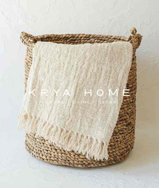 Handspun Cotton Throws Natural