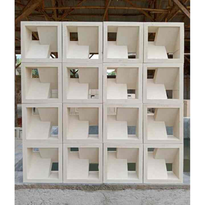 Roster Beton Minimalis Lubang Angin 2 sisi 20x20x10cm