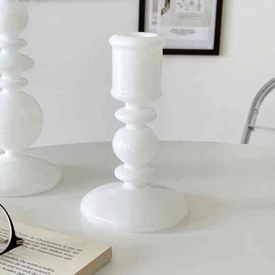 レトロガラスキャンドルスタンド 【2colors】