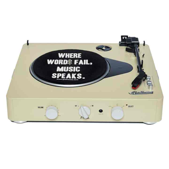 RETRO RECORD PLAYER (BLUETOOTH 5.0 & PITCH CONTROL) (IVORY)