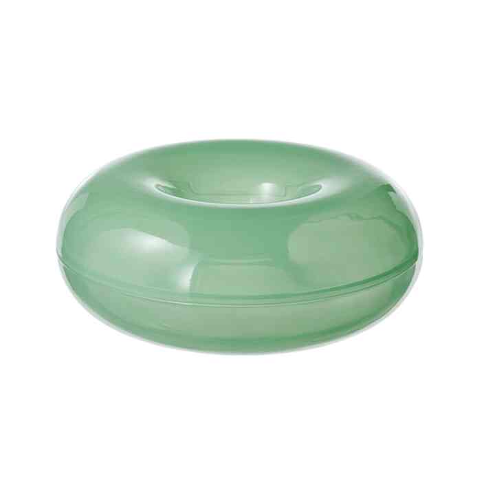 VARMBLIXT Mangkuk saji dengan penutup, kaca/hijau, 18 cm (Limited available in Indonesia)