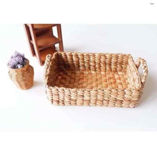 Keranjang Eceng Gondok Kotak