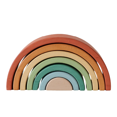 LETTERINPINE X Bohobaby Rainbow - Mainan Kayu