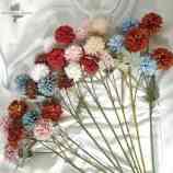 Bunga Pompom Artifisial Tangkai Kawat