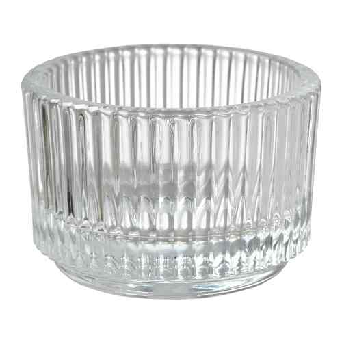 FINSMAK Tealight holder, clear glass, 3.5 cm