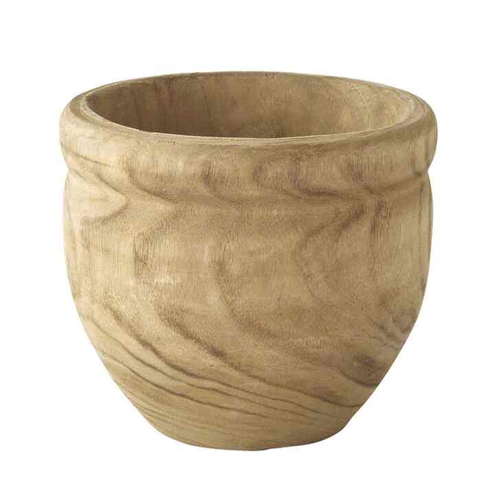 カービングウッドポット