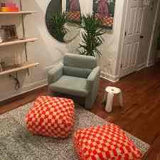 Moroccan checkered Pouf