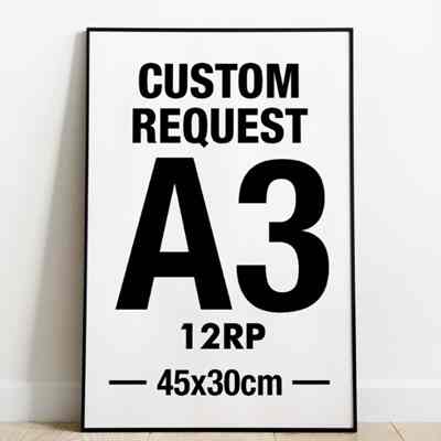 poster dekorasi A3 custom