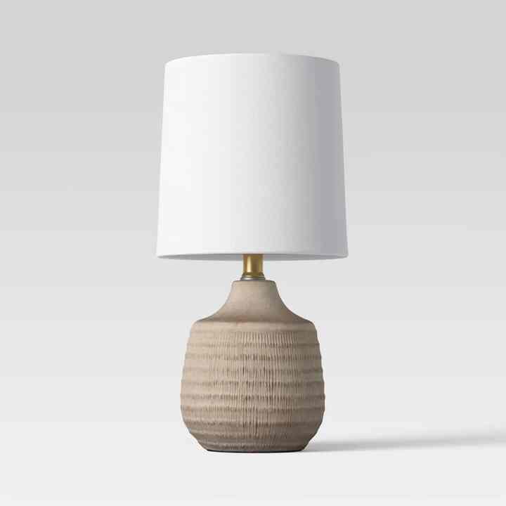 Textural Ceramic Mini Jar Shaped Table Lamp