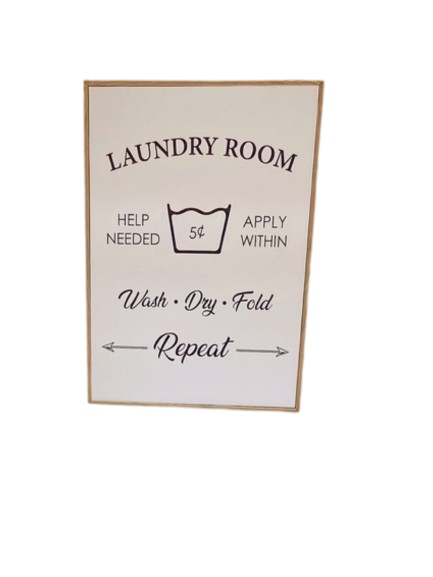 Hiasan Dinding Tulisan Laundry Room