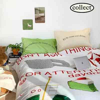 ベッドカバー 4点セット グラフィック Y2k