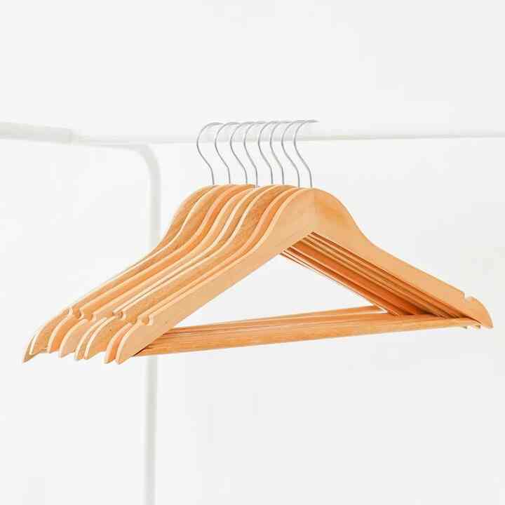 Set 8 Pcs Hanger Kayu - Cokelat