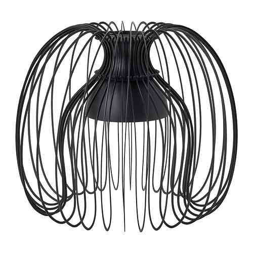 KALLFRONT Kap lampu gantung, hitam, 32 cm