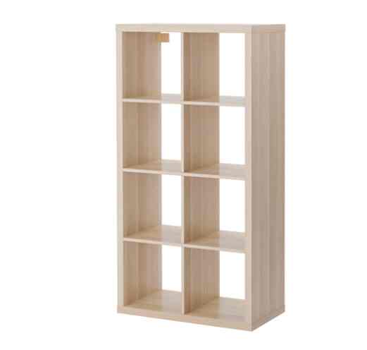 Kallax Unit rak, efek kayu oak diwarnai putih