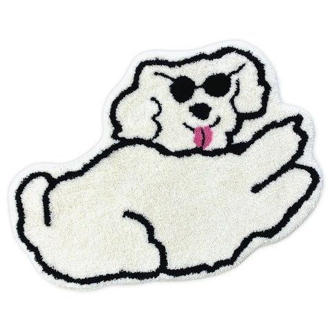 リリアンマルティネスbfgf正規品ラグ bfgf Lilian Martinez コラボレーションラグマット “Pooch” | パイル短